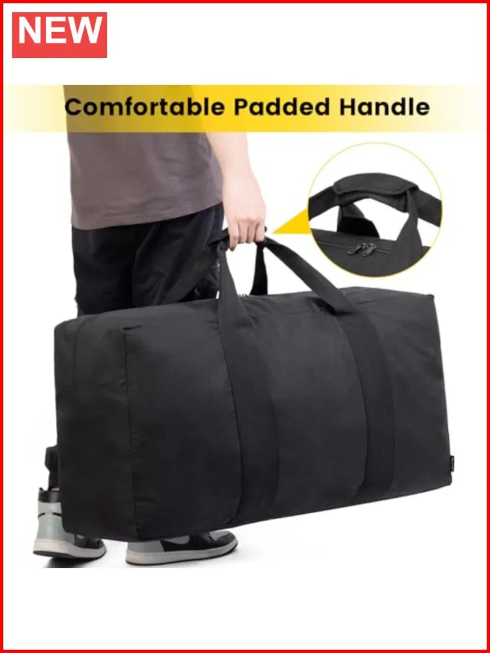 100L Extra Large Duffle Bag for Travel - Foldable Weekender Overnight Camping